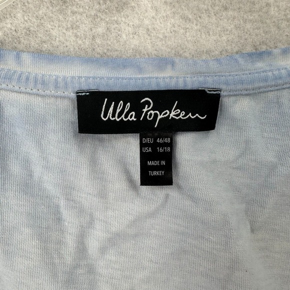 Ulla Popken Set of 2 Tank Tee T-Shirt Tops Womens 16/18 Tropical Vacation Sequin - Picture 12 of 16